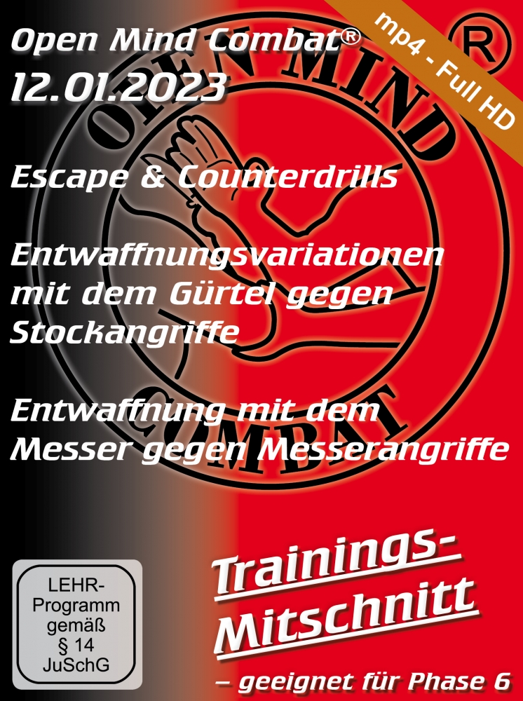 Bild 1 von Training: Escape & Counterdrills,  Entw. Gürtel gegen Stock, Entw. Messer gegen Messerangriffe