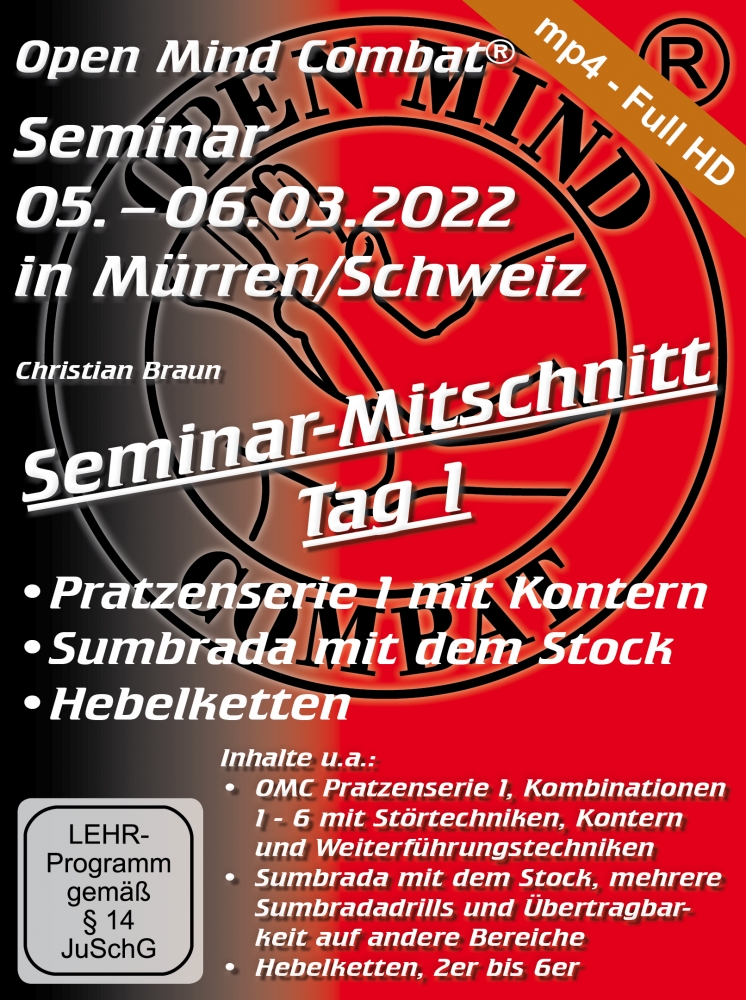Bild 1 von Seminar-Mitschnitt Tag 1: Pratzenserie mit Kontern, Sumbrada mit dem Stock, Hebelketten