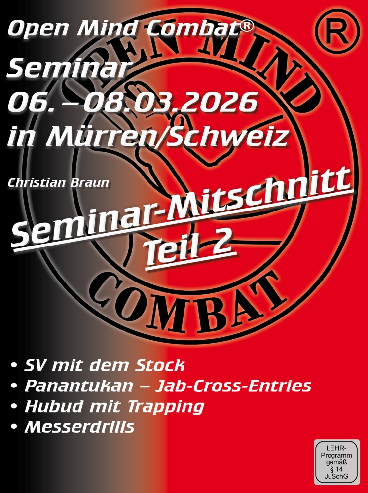 Bild 1 von Seminar-Mitschnitt Teil 2: SV mit dem Stock, Panantukan, Hubud mit Trapping, Messerdrills